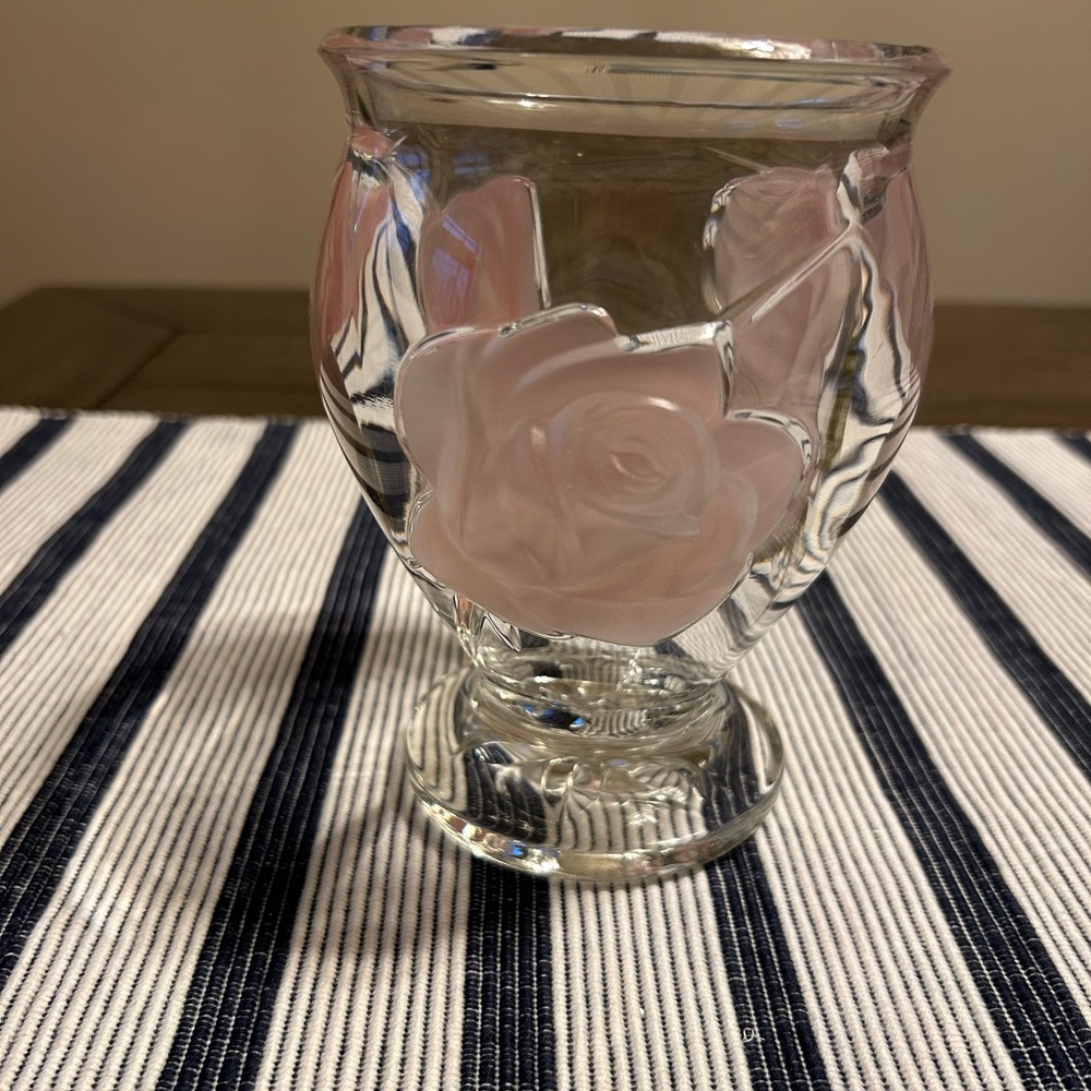 Teleflora Pink Rose Design Vase